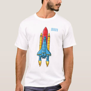 Abbildung des Cartoon von Raketenschiffen T-Shirt