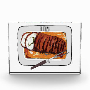 Abbildung des Cartoon von Roasttruthühnern Fotoblock