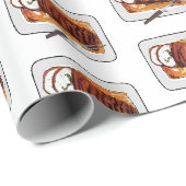 Abbildung des Cartoon von Roasttruthühnern Geschenkpapier (Rolleneckpunkt)