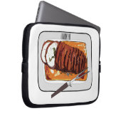 Abbildung des Cartoon von Roasttruthühnern Laptopschutzhülle (Vorne Rechts)