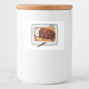 Abbildung des Cartoon von Roasttruthühnern Lebensmitteletikett