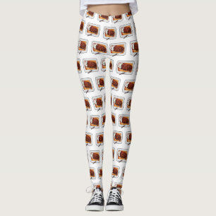 Abbildung des Cartoon von Roasttruthühnern Leggings