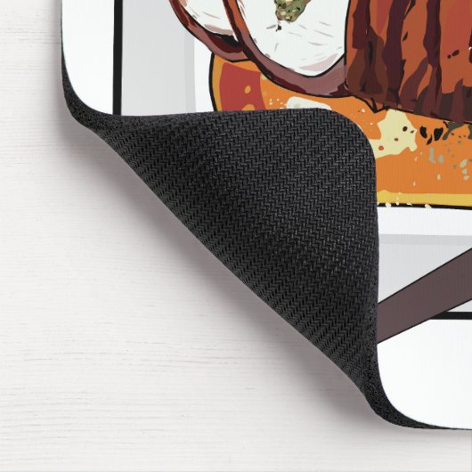 Abbildung des Cartoon von Roasttruthühnern Mousepad (Ecke)
