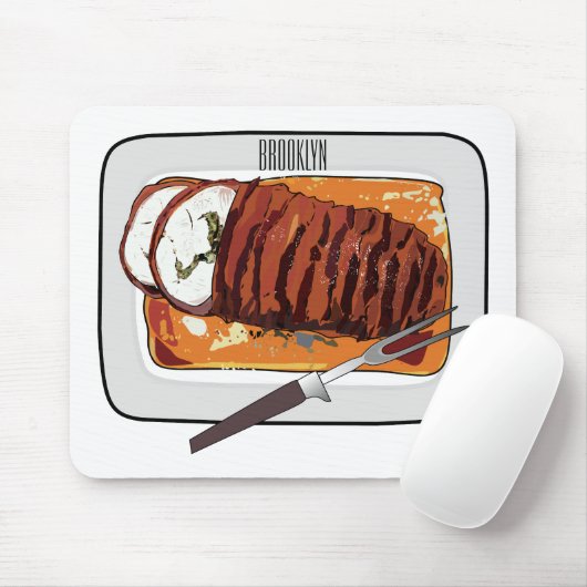 Abbildung des Cartoon von Roasttruthühnern Mousepad (Mit Mouse)