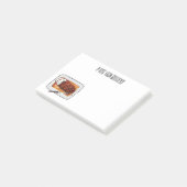 Abbildung des Cartoon von Roasttruthühnern Post-it Klebezettel (angewinkelt)