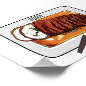 Abbildung des Cartoon von Roasttruthühnern Poster (Ecke)