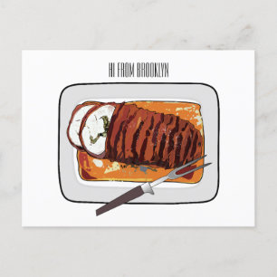 Abbildung des Cartoon von Roasttruthühnern Postkarte