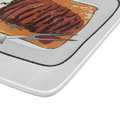 Abbildung des Cartoon von Roasttruthühnern Schneidebrett (Ecke)