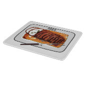 Abbildung des Cartoon von Roasttruthühnern Schneidebrett (Ecke)