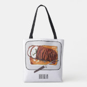 Abbildung des Cartoon von Roasttruthühnern Tasche (Rückseite)