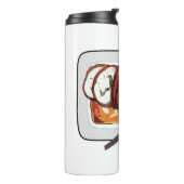 Abbildung des Cartoon von Roasttruthühnern Thermosbecher (Nach links gedreht)