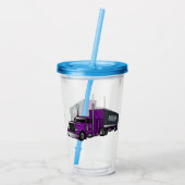 Abbildung des Cartoon von Sattelanhängern Acryltrinkbecher (Rückseite)