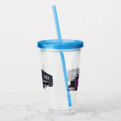 Abbildung des Cartoon von Sattelanhängern Acryltrinkbecher (Links)