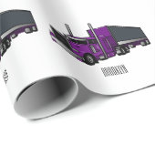 Abbildung des Cartoon von Sattelanhängern Geschenkpapier (Rolleneckpunkt)