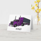 Abbildung des Cartoon von Sattelanhängern Karte (Gelbe Blume)