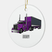 Abbildung des Cartoon von Sattelanhängern Keramik Ornament (Links)