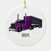 Abbildung des Cartoon von Sattelanhängern Keramik Ornament (Hinten)