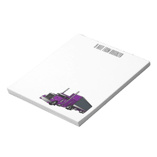 Abbildung des Cartoon von Sattelanhängern Notizblock (Rotiert)