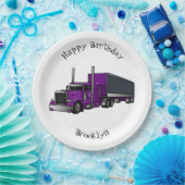 Abbildung des Cartoon von Sattelanhängern Pappteller (Party)