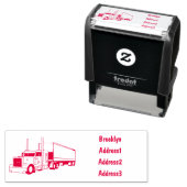 Abbildung des Cartoon von Sattelanhängern Permastempel (Beispiel)