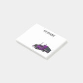 Abbildung des Cartoon von Sattelanhängern Post-it Klebezettel (angewinkelt)