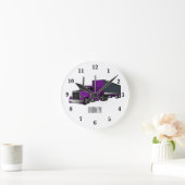 Abbildung des Cartoon von Sattelanhängern Runde Wanduhr (Zuhause)