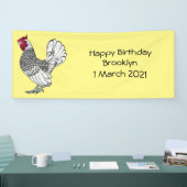 Abbildung des Cartoon von Sebright-Hühnern Banner (Messe)