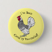 Abbildung des Cartoon von Sebright-Hühnern Button (Vorderseite)