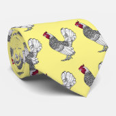 Abbildung des Cartoon von Sebright-Hühnern Krawatte (Gerollt)