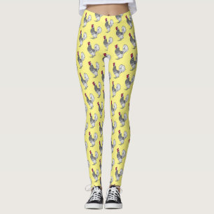 Abbildung des Cartoon von Sebright-Hühnern Leggings