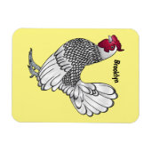 Abbildung des Cartoon von Sebright-Hühnern Magnet (Horizontal)