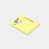 Abbildung des Cartoon von Sebright-Hühnern Post-it Klebezettel (angewinkelt)