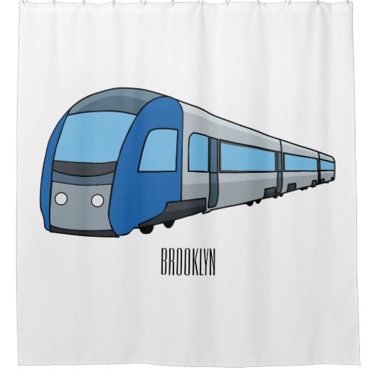 Abbildung des elektrischen Cartoon Duschvorhang (Vorderseite)