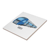 Abbildung des elektrischen Cartoon Fliese (Seite)