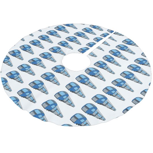 Abbildung des elektrischen Cartoon Polyester Weihnachtsbaumdecke (Schrägansicht)