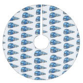 Abbildung des elektrischen Cartoon Polyester Weihnachtsbaumdecke (Vorderseite)