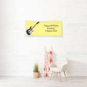 Abbildung des elektrischen Gitarren-Cartoon Banner (Insitu)