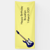 Abbildung des elektrischen Gitarren-Cartoon Banner (Vertikal)