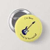 Abbildung des elektrischen Gitarren-Cartoon Button (Vorne & Hinten)