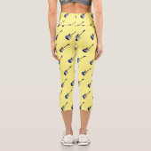 Abbildung des elektrischen Gitarren-Cartoon Capri Leggings (Rückseite)