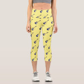 Abbildung des elektrischen Gitarren-Cartoon Capri Leggings (Vorderseite)