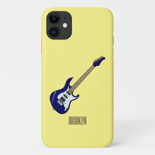 Abbildung des elektrischen Gitarren-Cartoon Case-Mate iPhone Hülle (Rückseite)