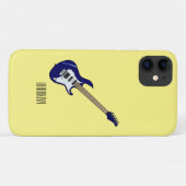 Abbildung des elektrischen Gitarren-Cartoon Case-Mate iPhone Hülle (Rückseite (Horizontal))