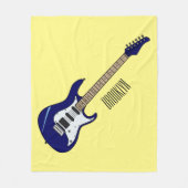 Abbildung des elektrischen Gitarren-Cartoon Fleecedecke (Vorderseite)