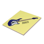 Abbildung des elektrischen Gitarren-Cartoon Fliese (Seite)