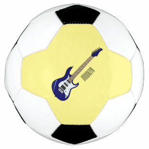 Abbildung des elektrischen Gitarren-Cartoon Fußball