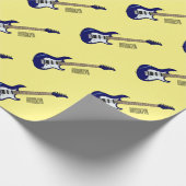 Abbildung des elektrischen Gitarren-Cartoon Geschenkpapier (Ecke)