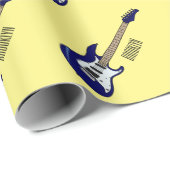 Abbildung des elektrischen Gitarren-Cartoon Geschenkpapier (Rolleneckpunkt)