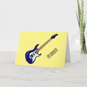 Abbildung des elektrischen Gitarren-Cartoon Karte