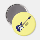 Abbildung des elektrischen Gitarren-Cartoon Magnet (Vorderseite/Rückseite)